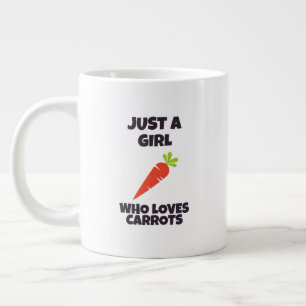 Just a girl who loves carrots large coffee mug
