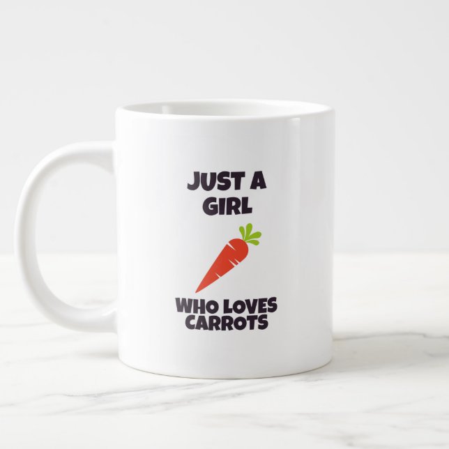 Just a girl who loves carrots large coffee mug (Left)