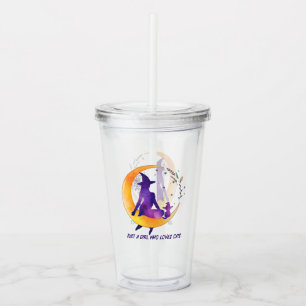Just A Girl Who Loves Cat Acrylic Tumbler