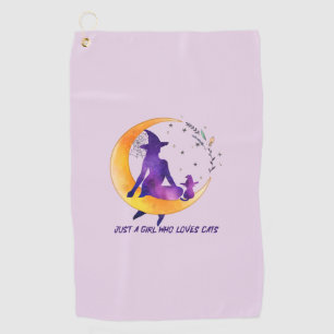 Just A Girl Who Loves Cat Golf Towel