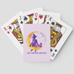 Just A Girl Who Loves Cat Playing Cards