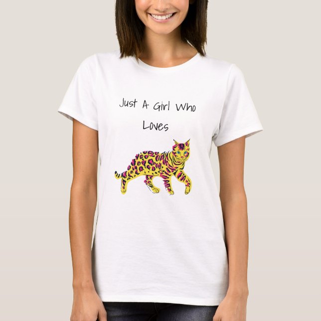 Just A Girl Who Loves Cat T-Shirt (Front)
