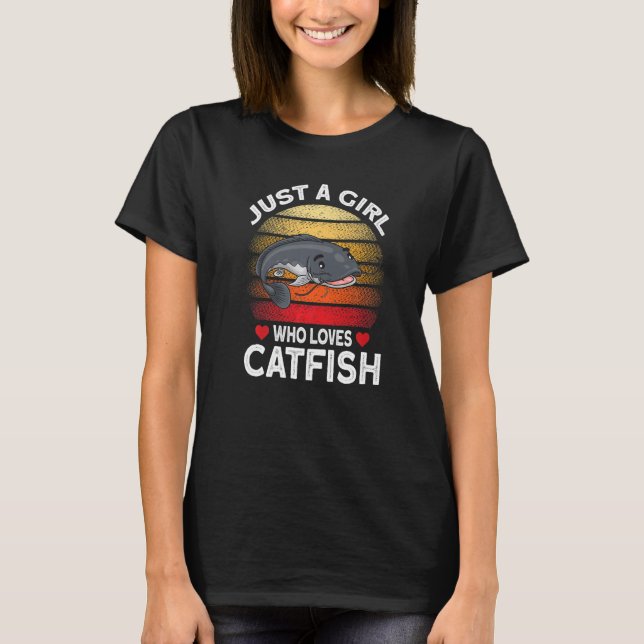 Just A Girl Who Loves Catfish Premium T-Shirt (Front)