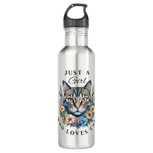 Just a Girl Who Loves Cats  710 Ml Water Bottle