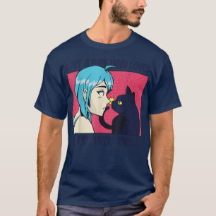 Just A Girl Who Loves Cats And Anime japan otaku  T-Shirt
