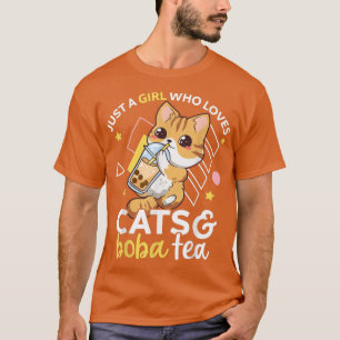 Just A Girl Who Loves Cats and Boba Tea Neko Bubbl T-Shirt