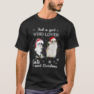 Just A Girl Who Loves Cats And Christmas Kittens X T-Shirt