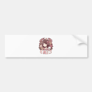 just a girl who loves cats bumper sticker