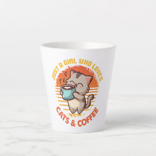 Just A Girl Who Loves Cats & Coffee Latte Mug