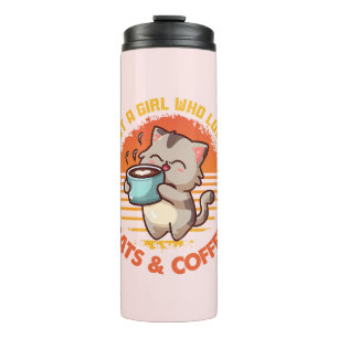 Just A Girl Who Loves Cats & Coffee Thermal Tumbler