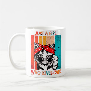 JUST A GIRL WHO LOVES CATS funny cute cat Coffee Mug