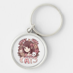 just a girl who loves cats key ring