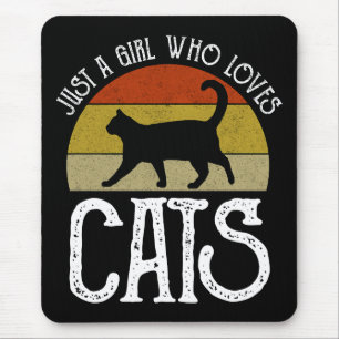 Just A Girl Who Loves Cats Mouse Mat