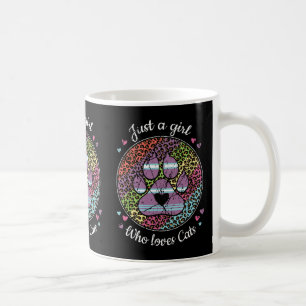 Just a Girl Who Loves Cats Owners Kitty Cat Moms Coffee Mug