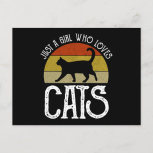 Just A Girl Who Loves Cats Postcard
