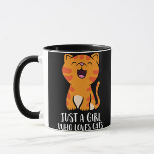Just a Girl Who Loves Cats Pullover Mug