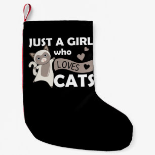 Just a girl who loves Cats Sweet Cat Small Christmas Stocking