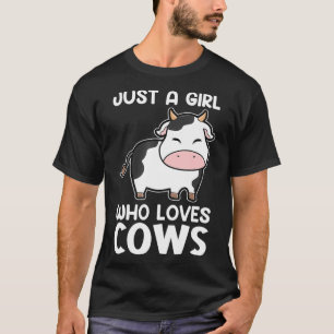 Just A Girl Who Loves Cattle Herd Oen Taurus Cows T-Shirt
