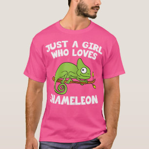 Just A Girl Who Loves Chameleon Reptiles Lizard An T-Shirt