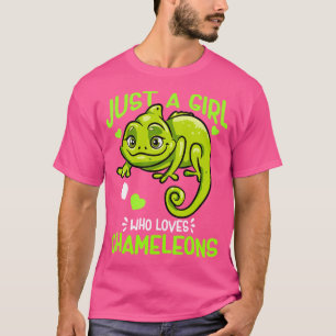 Just A Girl Who Loves Chameleons Funny Chameleon T-Shirt