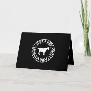 Just A Girl Who Loves Chamois Gift For Women Goat Holiday Card