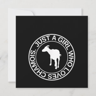 Just A Girl Who Loves Chamois Gift For Women Goat Invitation