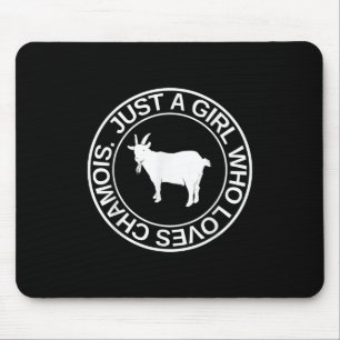 Just A Girl Who Loves Chamois Gift For Women Goat Mouse Mat