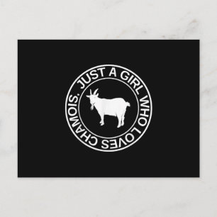 Just A Girl Who Loves Chamois Gift For Women Goat Postcard