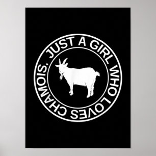 Just A Girl Who Loves Chamois Gift For Women Goat Poster