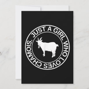 Just A Girl Who Loves Chamois Gift For Women Goat Save The Date