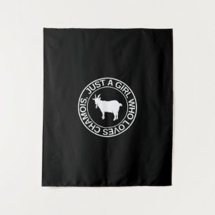Just A Girl Who Loves Chamois Gift For Women Goat Tapestry