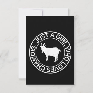 Just A Girl Who Loves Chamois Gift For Women Goat Thank You Card