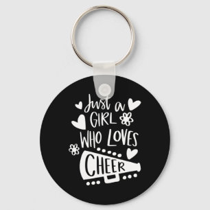 Just A Girl Who Loves Cheer Funny Sport Lover Chee Key Ring