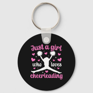 Just A Girl Who Loves Cheerleading Cheerleader Che Key Ring