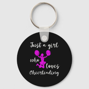 Just A Girl Who Loves Cheerleading Team Cheerleade Key Ring