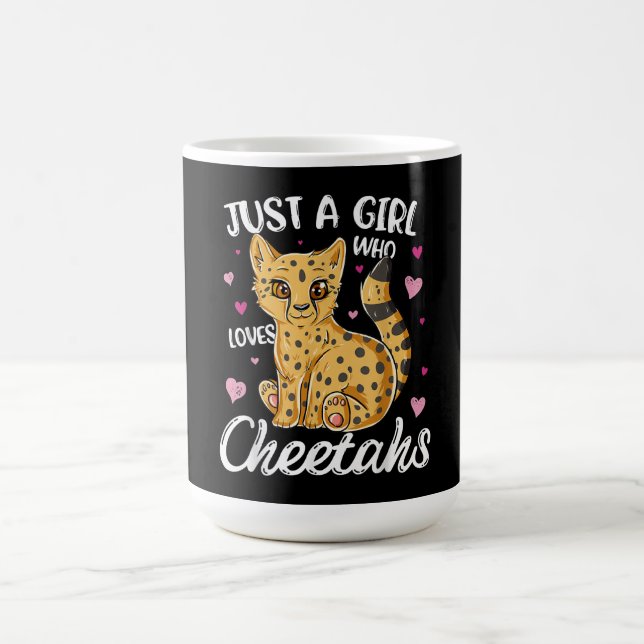 just a girl who loves cheetahs | cheetah gift coffee mug (Center)