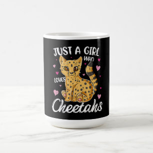just a girl who loves cheetahs   cheetah gift coffee mug