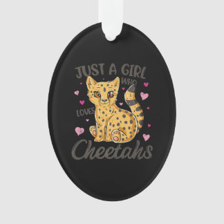 just a girl who loves cheetahs | cheetah gift ornament