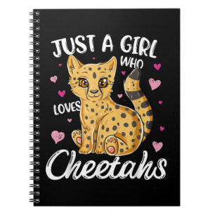 Just A Girl Who Loves Cheetahs   Heart Cheetah Notebook