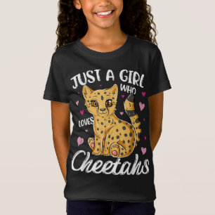 Just A Girl Who Loves Cheetahs Heart Cheetah T-Shirt