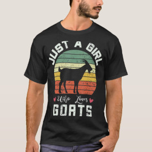 Just A Girl Who Loves Chickens And Goats Farmer T-Shirt