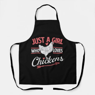 Just A Girl Who Loves Chickens - Chicken Lover Pou Apron