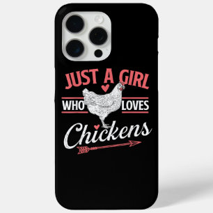 Just A Girl Who Loves Chickens - Chicken Lover Pou iPhone 15 Pro Max Case
