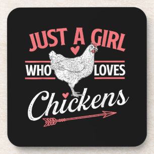 Just A Girl Who Loves Chickens - Chicken Lover Pou Coaster