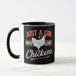 Just A Girl Who Loves Chickens - Chicken Lover Pou Mug