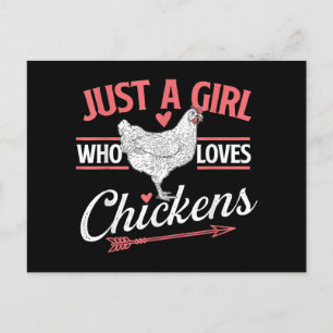 Just A Girl Who Loves Chickens - Chicken Lover Pou Postcard