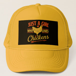 Just A Girl Who Loves Chickens - Chicken Lover Pou Trucker Hat