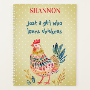 Just a Girl Who Loves Chickens-Country Folk Art Planner