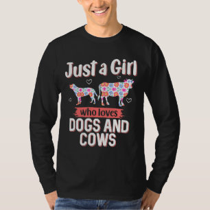 Just A Girl Who Loves Chickens Cow T-Shirt