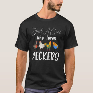 Just A Girl Who Loves Chickens Cute Hen Chicken Co T-Shirt